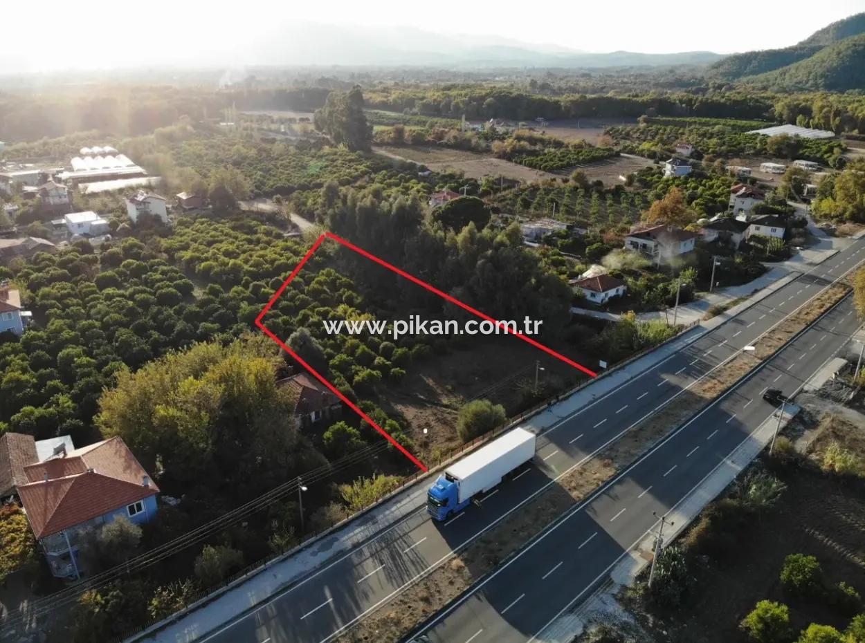 Muğla Köyceğizde Antalya - Izmir Hauptstraße Null Tankstelle Geeignetes Gewerbegebiet Land Zum Verkauf