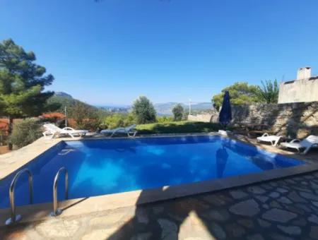 Muğla Dalyan Gökbelde Meer- Und Seeblick, Schwimmbad, Möbliertes Steinhaus Zu Vermieten