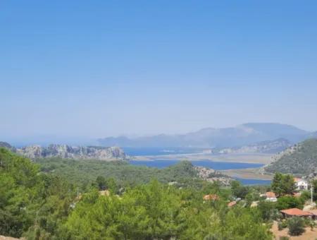 Dalyan Gökbelde See- Und Meerblick Freistehende Eigentumsurkunde Zum Verkauf 82 M2 Land Zum Verkauf