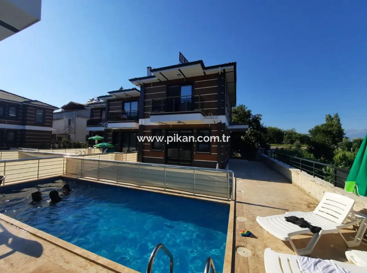 Duplex With Detached Swimming Pool In Muğla Dalyan Complex For Sale