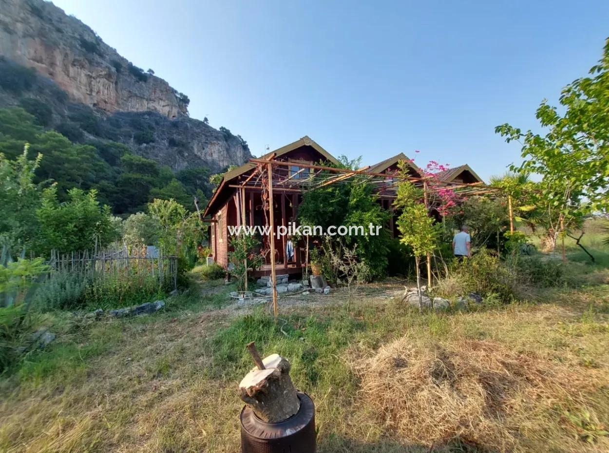 Single Storey House For Sale On 15 000 M2 Detached Land Close To Dalyan Canal In Köyceğiz Çandırda