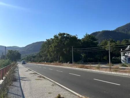 Antalya - Izmir Main Road Zero Fuel Station Suitable Net 2800M2 Commercial Zoned Land For Sale In Köyceğiz