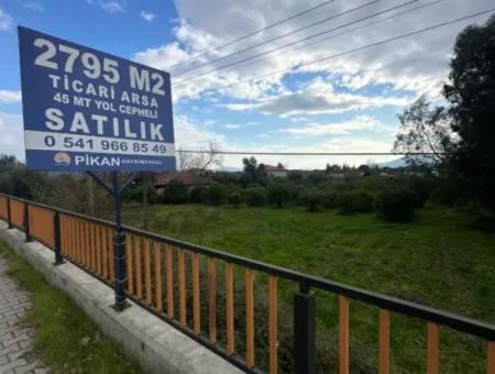 Antalya - Izmir Main Road Zero Fuel Station Suitable Net 2800M2 Commercial Zoned Land For Sale In Köyceğiz