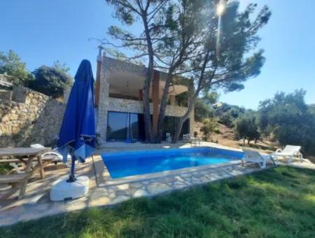 Muğla Dalyan Gökbelde Sea And Lake View, Swimming Pool, Furnished Stone House For Rent